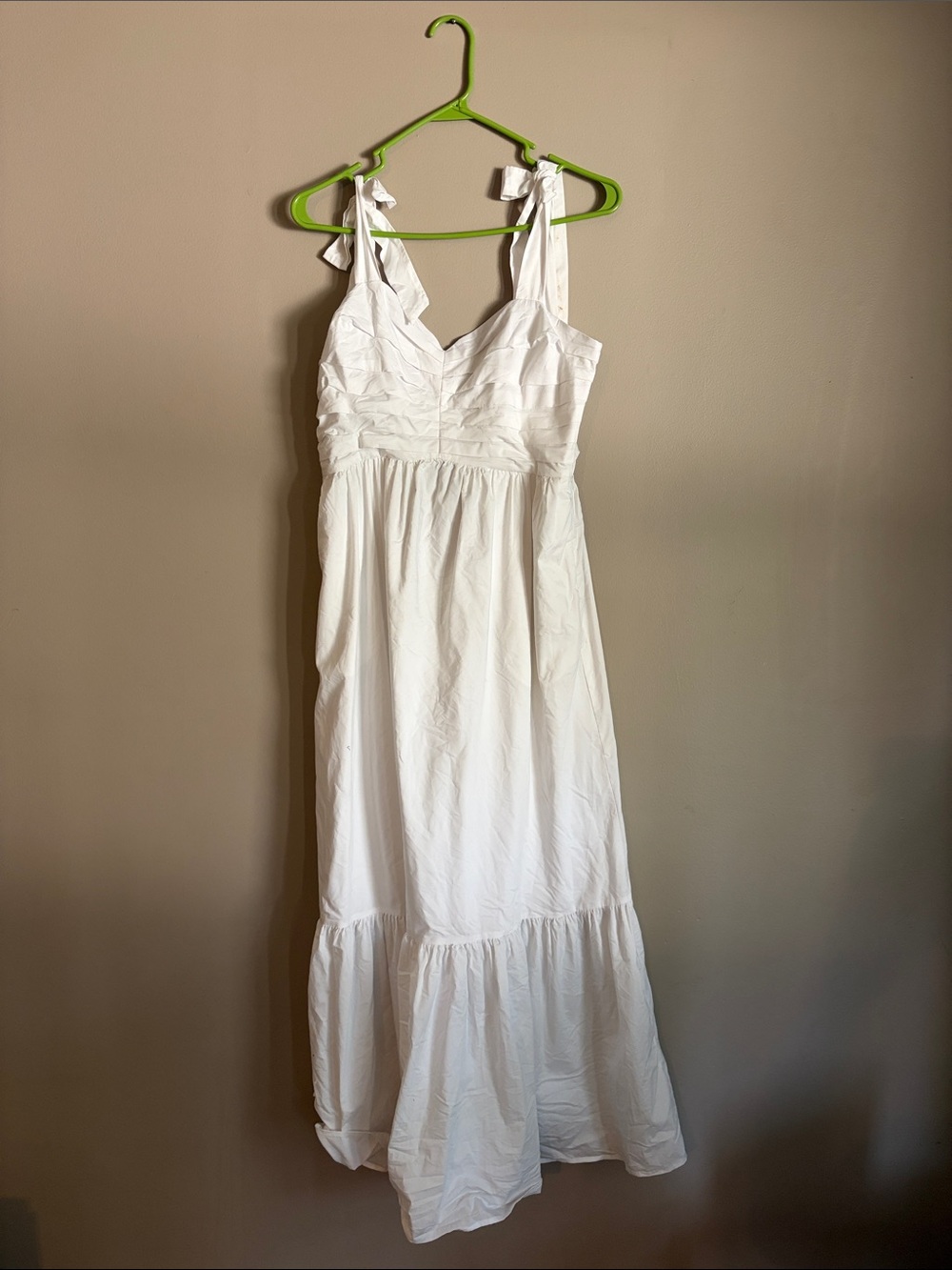 Express White Maxi Dress with Tie Straps